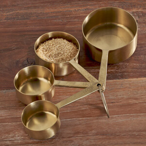 Nkuku Mane Measuring Cups Brushed Gold